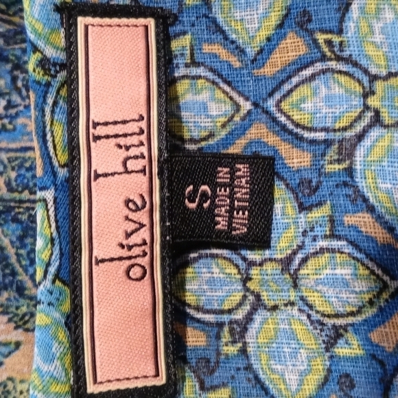 Olive Hill small Bohemian boho hippie blouse sheer - Picture 9 of 9